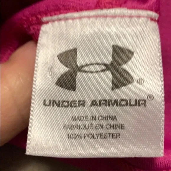 Under armour pink 1/4 zip, hidden key pocket, med - Picture 11 of 11